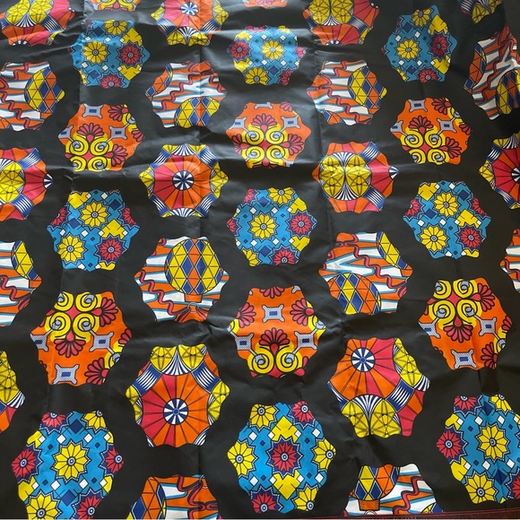 African Print Ankara Multicolor Geometric Floral Poly Print Poly Cotton … - Picture 1 of 1